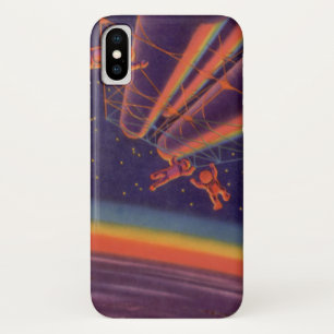 Coque Case-Mate Pour iPhone Science-fiction vintage, astronautes arc-en-ciel S
