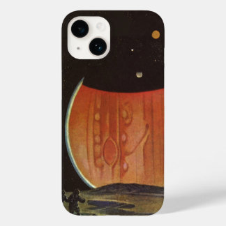 Coque Pour iPhone 14 Science-fiction vintage, astronautes sur Ganymede
