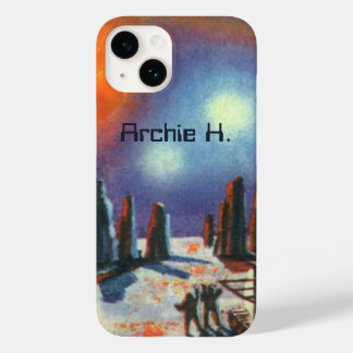 Coque Case-Mate iPhone Science-fiction vintage de planète étrangère avec 