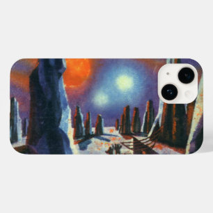 Coque Case-Mate iPhone Science-fiction vintage de planète étrangère avec 