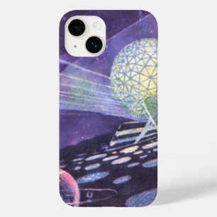 Coque Pour iPhone 14 Science-fiction vintage, un globe lumineux avec de