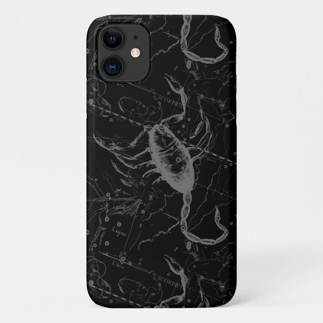 Coques Case-Mate iPhone Scorpio Constellation Hevelius vers 1690 sur Noir (Dos)