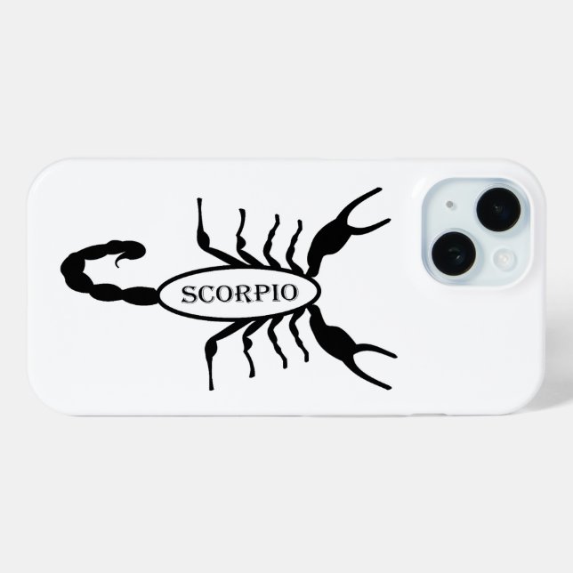 Coques Case-Mate iPhone Scorpio noir Scorpion étoile (Verso (horizontal))