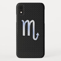 Scorpio Zodiac Chrome Comme Symbole Serpent Noir D
