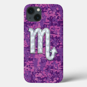 iPhone 13 Case Scorpio Zodiac Connexion Pink Fuchsia Camo numériq