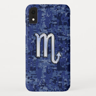 Coques Pour iPhone Scorpio Zodiac Symbole de Navy Blue Camo