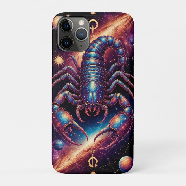 Coques Case-Mate iPhone Scorpion Cosmique dans l'Espace Galactique Vibrant (Dos)
