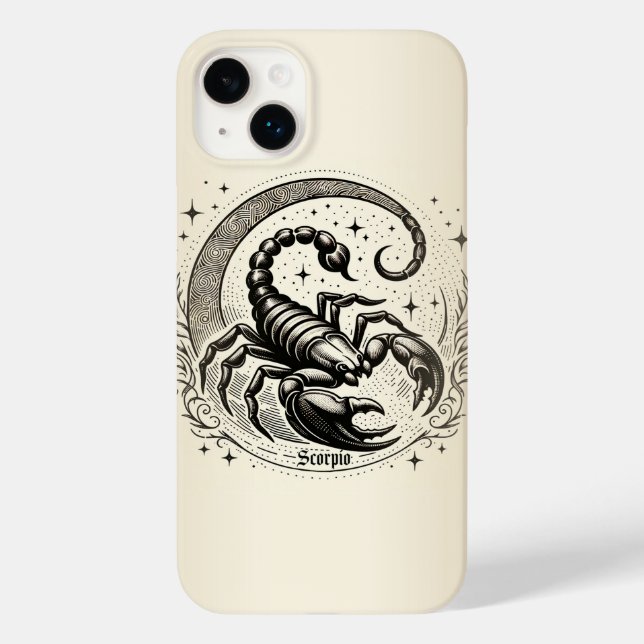 Coques Case-Mate iPhone Scorpion Croissant Lune Astrologie Zodiac Scorpio (Verso)
