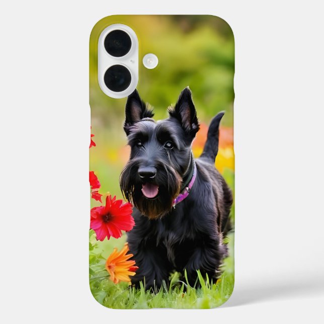 Coques Case-Mate iPhone Scottie Terrier Jouer dans l'herbe (Verso)