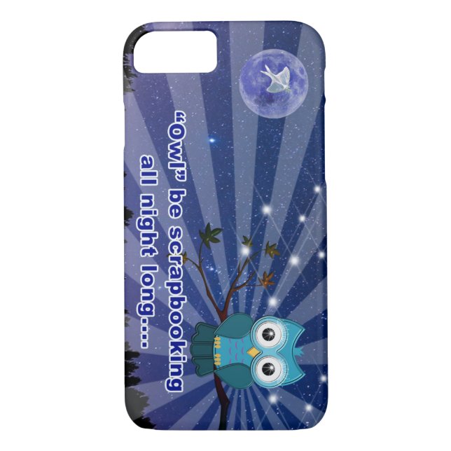 Coques Case-Mate iPhone Scrapbookers "Owl Retire Toute La Nuit" (Dos)