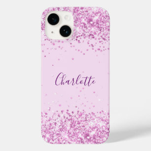 Coque Case-Mate iPhone Script de nom de confetti rose