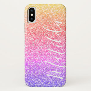 Case-Mate iPhone Case Script de nom personnalisé Rainbow Parties scintil