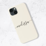 Case-Mate iPhone Case Script de signature de crème minimaliste moderne<br><div class="desc">Coque iphone de script minimaliste moderne Cream. Personnalisez cette conception simple et minimale de boîtier téléphonique avec votre nom ou vos initiales.</div>