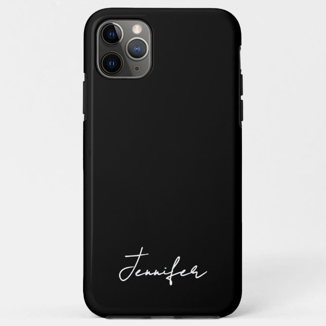 Coques Case-Mate iPhone Script de signature de nom personnalisé minimalist (Dos)