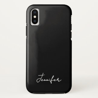 Case-Mate iPhone Case Script de signature de nom personnalisé noir minim