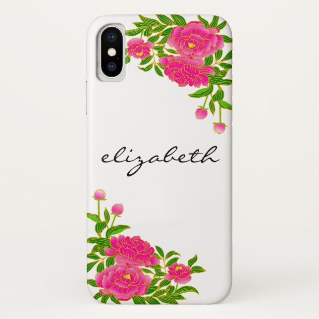 Coques Case-Mate iPhone Script manuscrit floral (Dos)