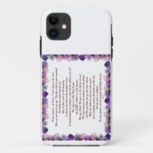 Case-Mate iPhone Case Scripture, Psaume 11, Purple Roses