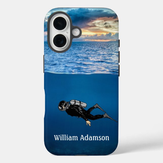 Coques Case-Mate iPhone Scuba Diving at Sunset personalize (Verso)
