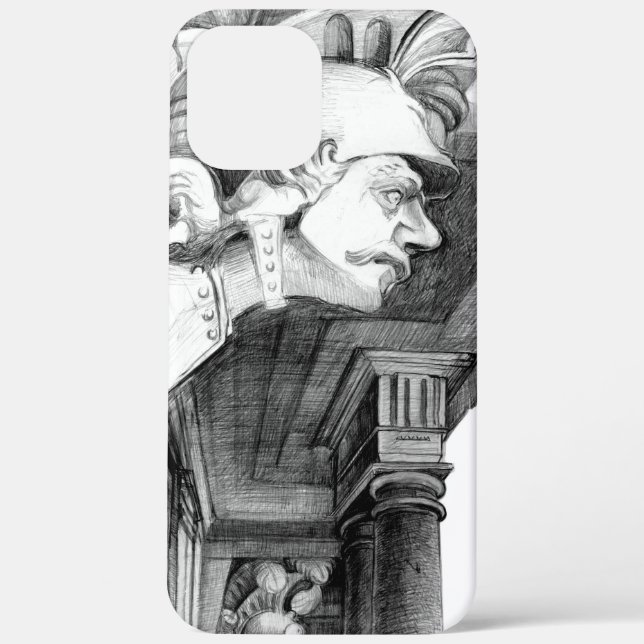 Coques Case-Mate iPhone Sculpture de château Dessin au crayon (Verso)