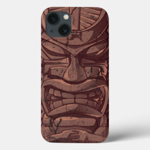 iPhone 13 Case Sculpture en bois en totem de statue de Tiki