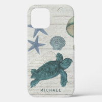 Sea Turtle Beach Shore Rustique Vintage Driftwood