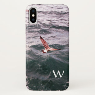 COQUE iPhone X   SEAGULL VOL AU-DESSUS DU MONOGRAM DES VAGES