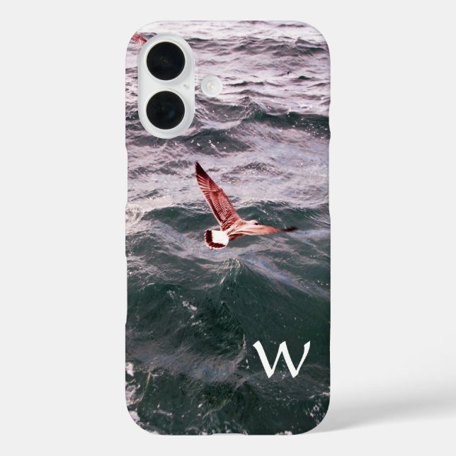 COQUES Case-Mate iPhone SEAGULL VOL AU-DESSUS DU MONOGRAM DES VAGES (Verso)