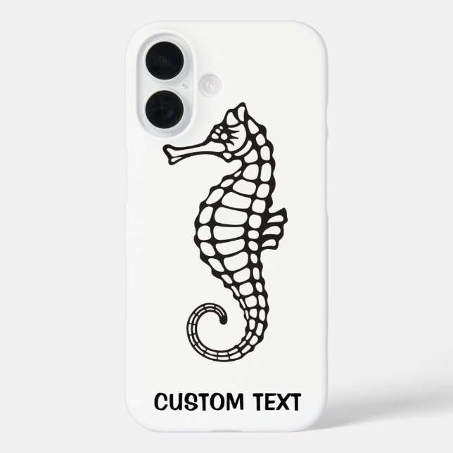 Coques Case-Mate iPhone Seahorse Black (Verso)
