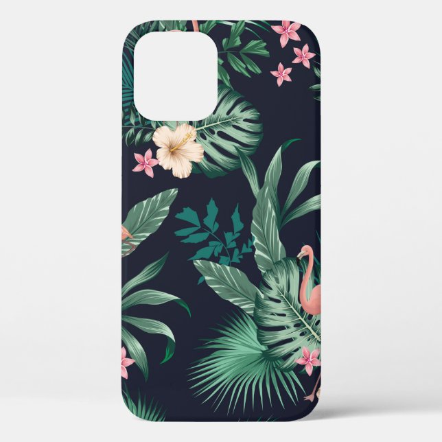 Coques Case-Mate iPhone  seamless tropical pattern with lush foliage, flow (Verso)