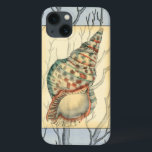 iPhone 13 Coque Seashell and Tree Branches<br><div class="desc">Jennifer Goldberger has an amazing collection of art capturing the gems of the ocean. In this beautiful,  classic nautical painting,  this seashell is the main object with unique tree branches in the background. Get this translucent painting on your favorite products today!</div>