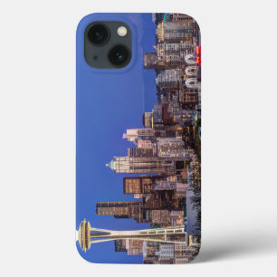 iPhone 13 Case Seattle, Downtown et Mt Rainier à Twilight
