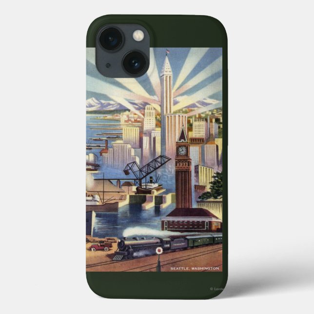 Coques Case-Mate iPhone Seattle, Washington - vue du centre ville (Verso)