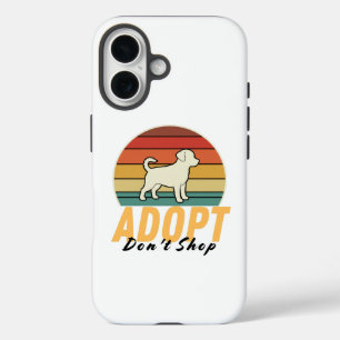 Coque Pour iPhone 16 Secourir l’amour du chien - Adopter Ne pas acheter