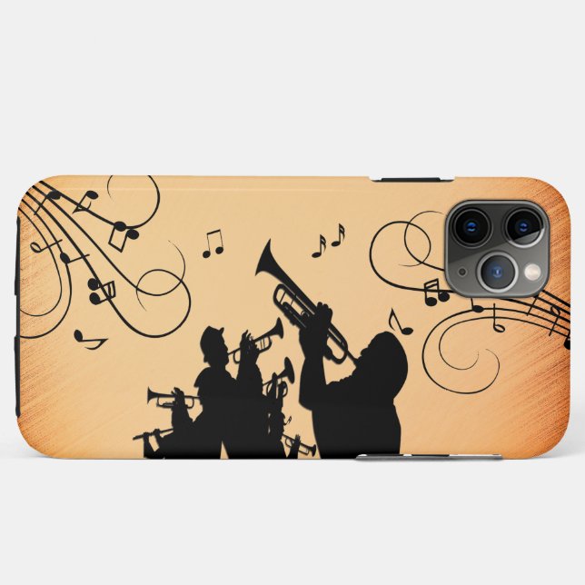 Coques Case-Mate iPhone Section de trompette Jazz Musique Orange  (Dos (Horizontal))