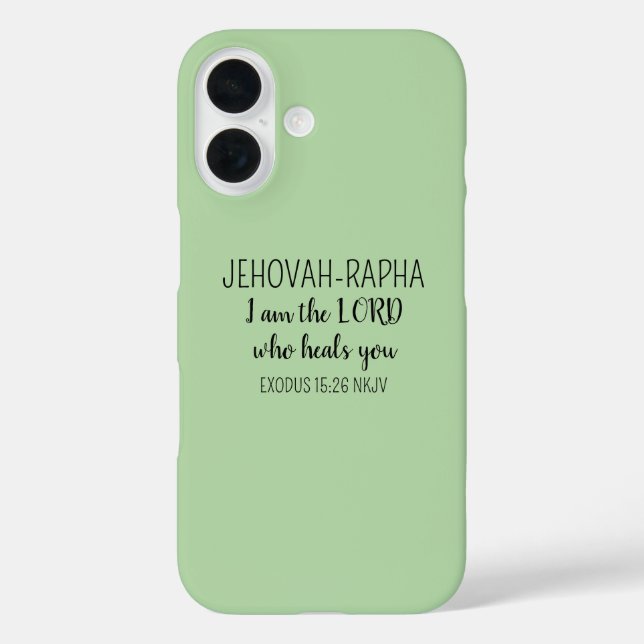 Coques Case-Mate iPhone Seigneur Qui Guérit Simple Vert Clair Chrétien (Verso)