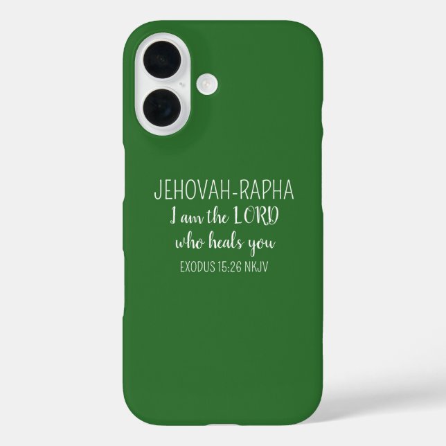 Coques Case-Mate iPhone Seigneur Qui Guérit Vert Foncé Simple Chrétien (Verso)