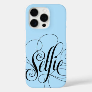 Coque iPhone 16 Pro SELFIE Lettrer Elegant Glace Quelque chose de bleu