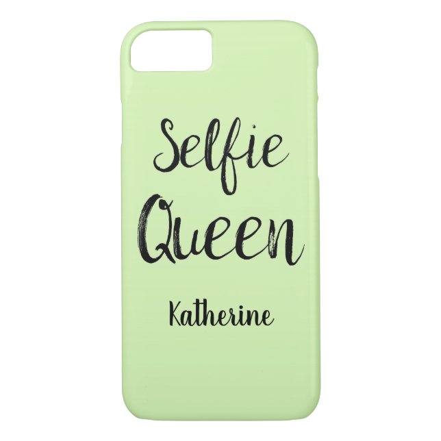 Coques Case-Mate iPhone Selfie Nom de la Reine Personnalisé Lime Apple Gre (Dos)