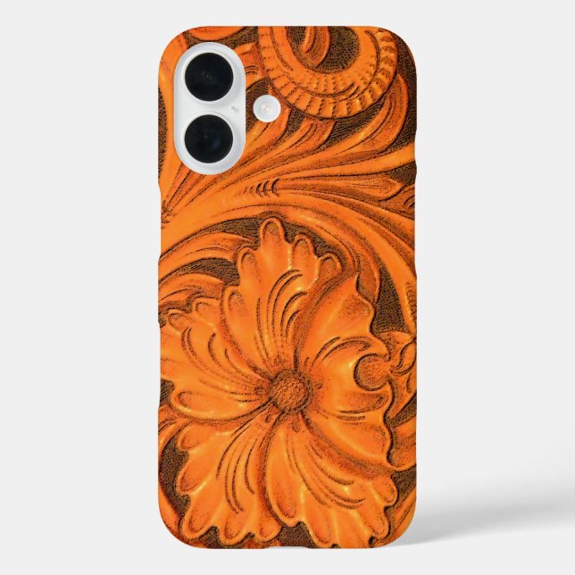 Coques Case-Mate iPhone Selle en cuir Faux Floral (Verso)
