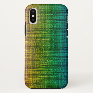 Coque Case-Mate iPhone Sembler de tissu de tweed d'arc-en-ciel modelé