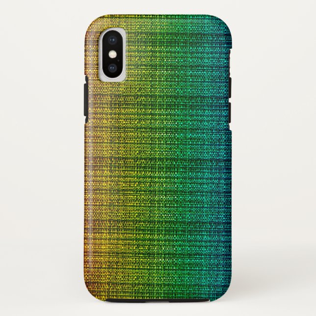 Coques Case-Mate iPhone Sembler de tissu de tweed d'arc-en-ciel modelé (Dos)