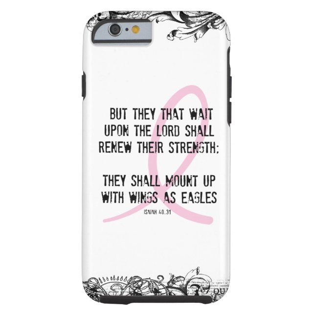 Coques Case-Mate iPhone Sensibilisation au cancer du sein Bible Verse rose (Dos)