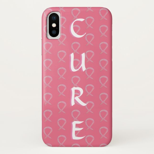 Coques Case-Mate iPhone Sensibilisation rose Ruban Cancer du sein iPhone X (Dos)