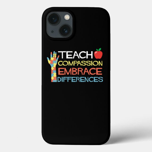 Coques Case-Mate iPhone Sensibilisation sur l'autisme Enseigner Compassion (Verso)
