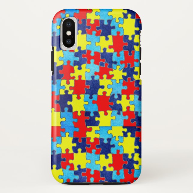 Coques Case-Mate iPhone Sensibilisation sur l'autisme-Puzzle par Shirley T (Dos)