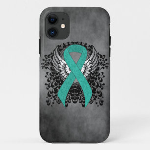 Coque Case-Mate Pour iPhone Sensibilisation turquoise au soutien du carbone