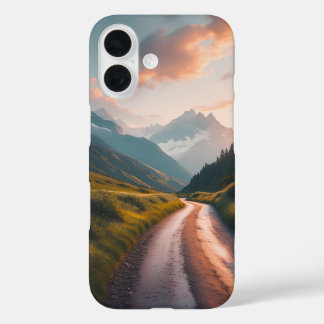 Coque Pour iPhone 16 Sentier Alpin Doré