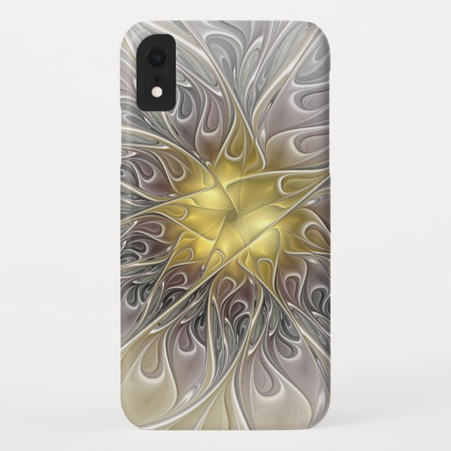 Coques Case-Mate iPhone S'épanouir avec une fleur fractale abstraite moder (Dos)