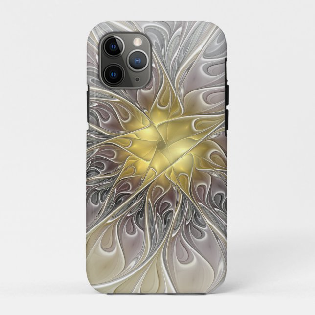 Coques Case-Mate iPhone S'épanouir avec une fleur fractale abstraite moder (Dos)
