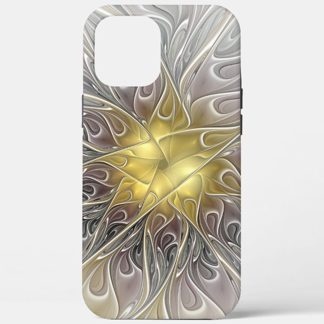 Coques Case-Mate iPhone S'épanouir avec une fleur fractale abstraite moder (Verso)